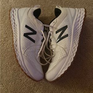 New Balance 3000v5 Mens Size 11.5 White Leather Baseball Turf Sneakers T3000SW5